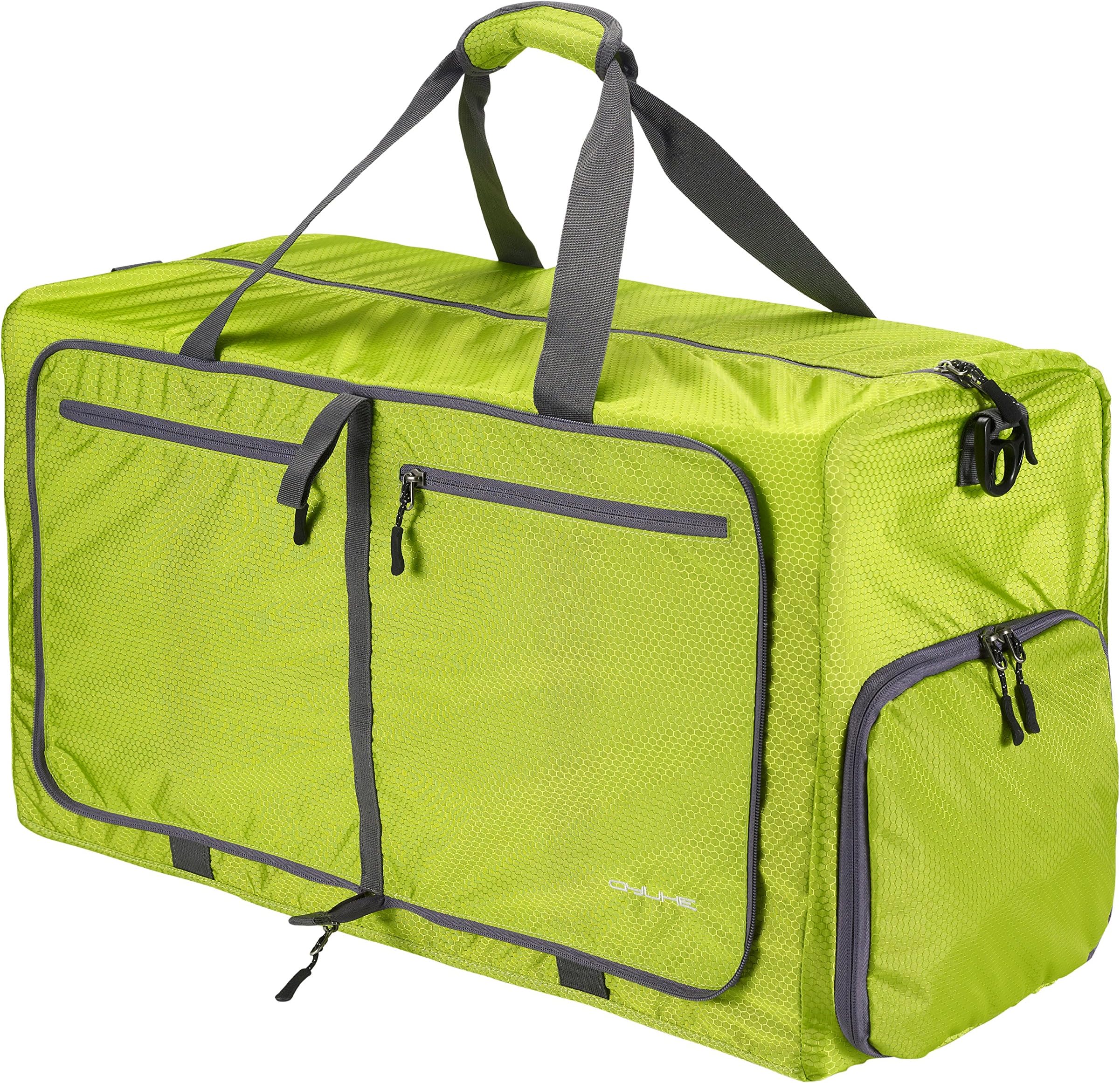 80L Extra Large Capacity Tote Bag Foldable Duffle Bag Luggage Travel Gym Sports Waterproof Lightweight Packable Sling Bag Men Women Handbag(Green)