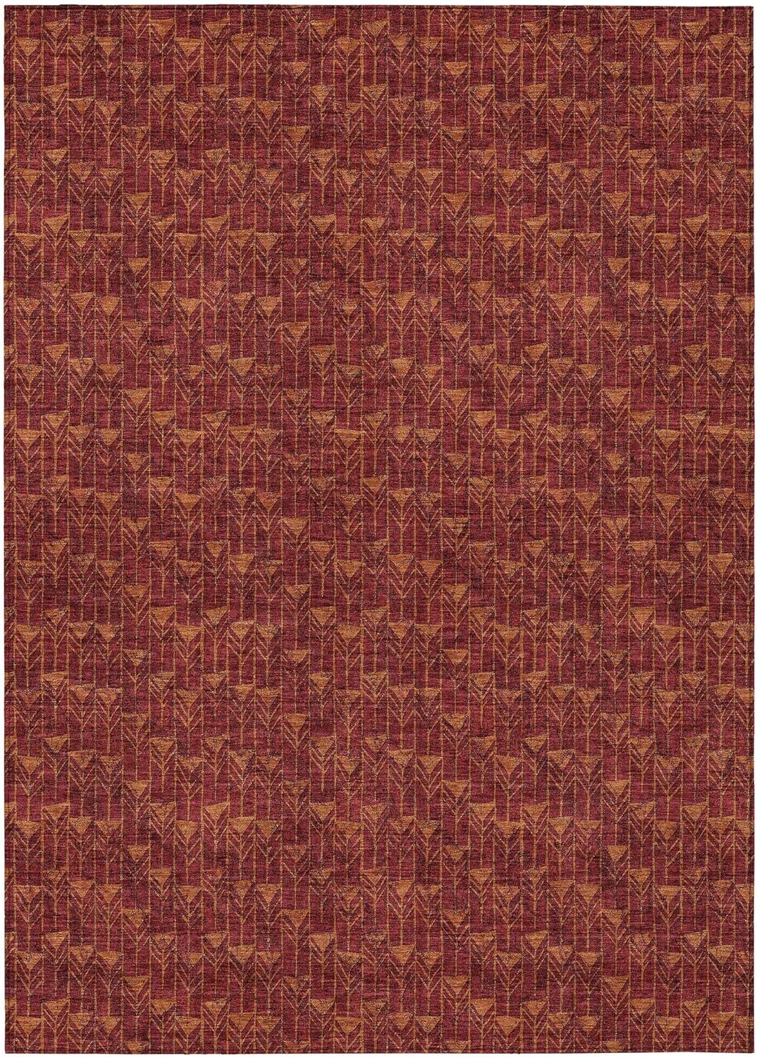 Addison Rugs Chantille ACN514 Burgundy 3' x 5 Indoor Outdoor Area Rug, Stain Resistant, Machine Washable, Non Shedding, Bedroom, Living Room, Dining Room, Kitchen Rug