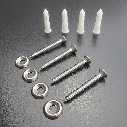 Miniatura 3 de Glossy Gallery Espejo cuadrado de seguridad acrílico inastillable con juego de montaje de tornillo, 24 x 24 pulgadas