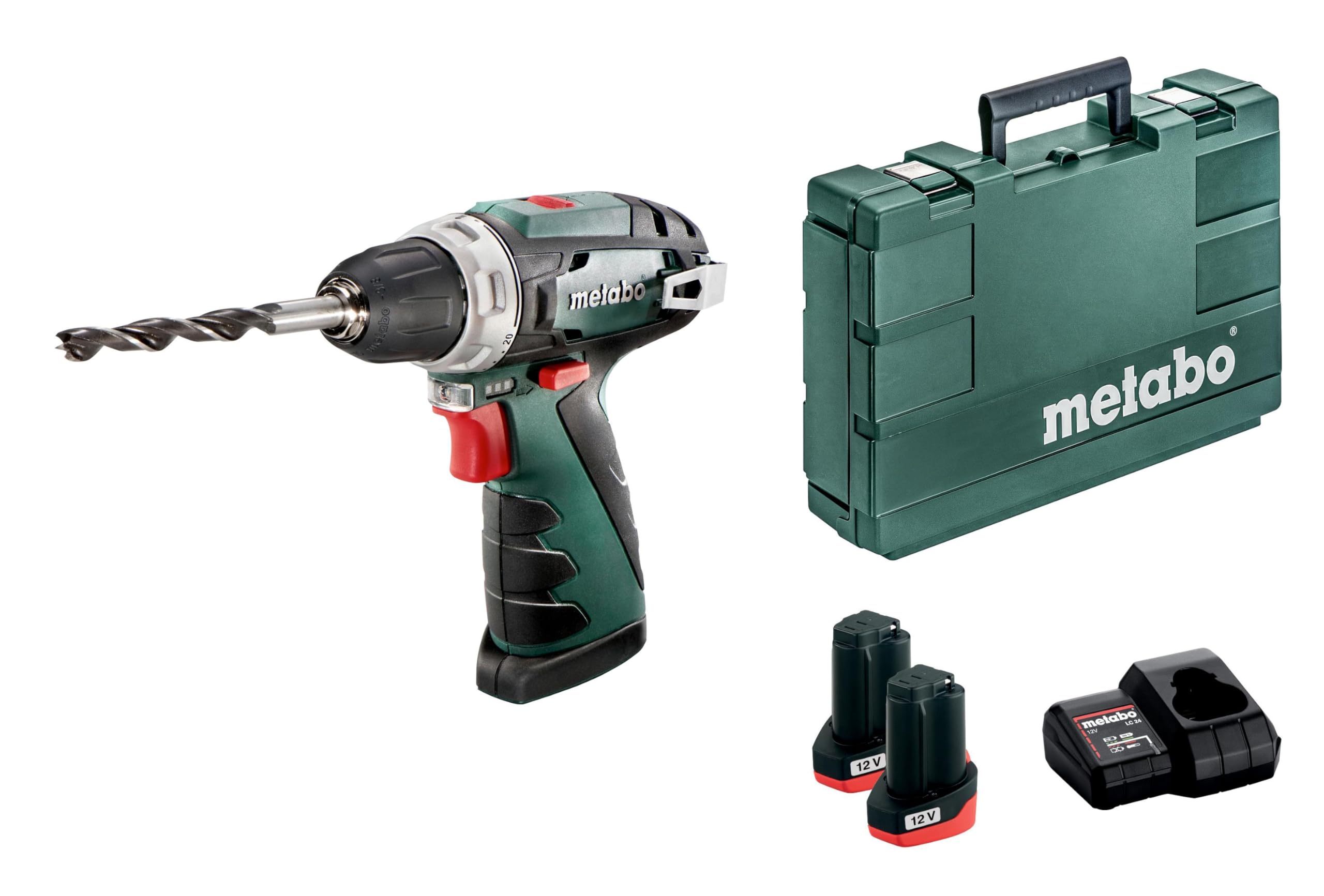 Metabo 600080500 12 V Powermaxx BS Drill Driver - Green/Black