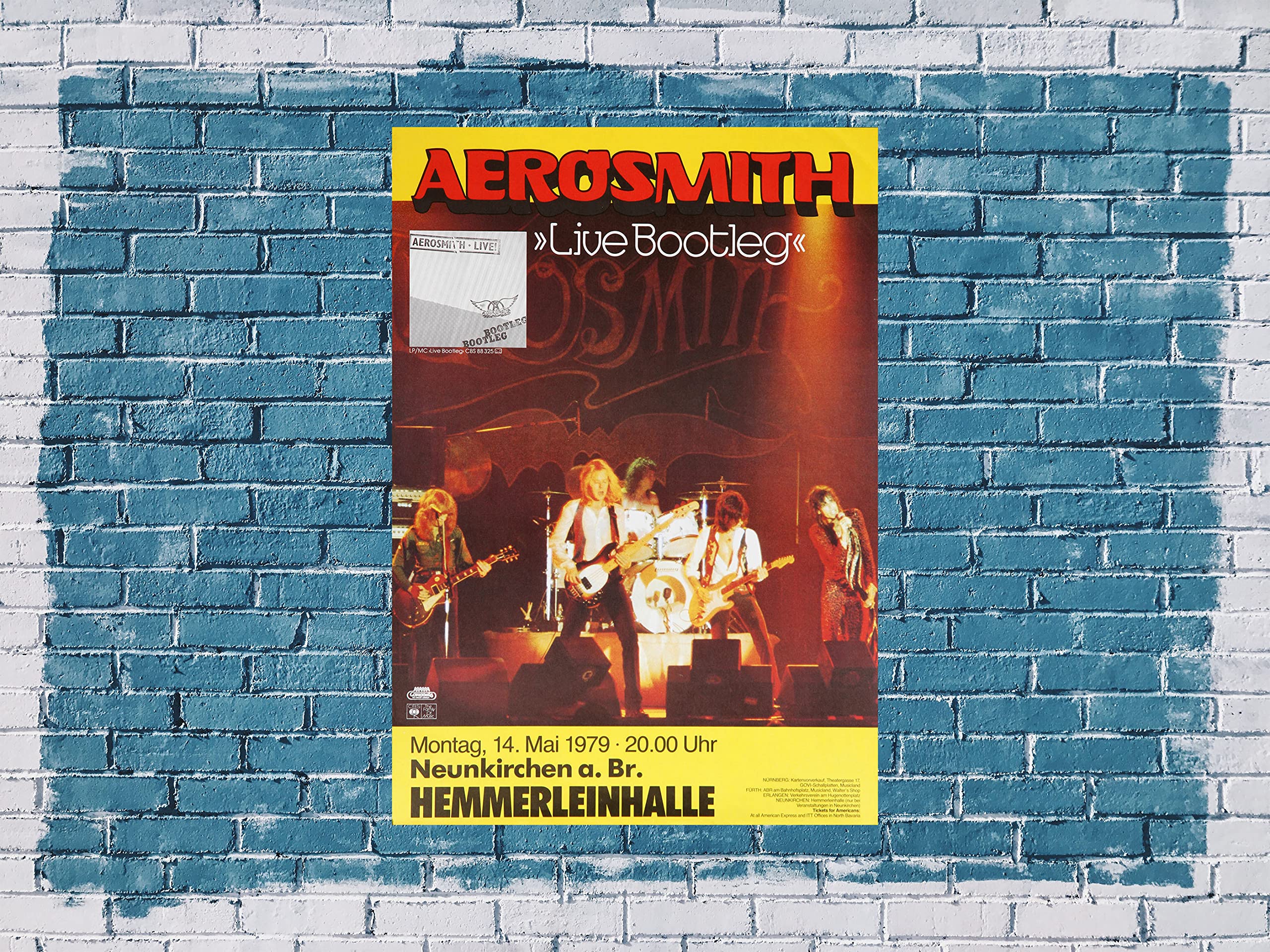Premium Poster/Plakat | DIN A1 | Wanddeko | Live Konzert Veranstaltung » Aerosmith - Live Bootleg, Neunkirchen 1979 «