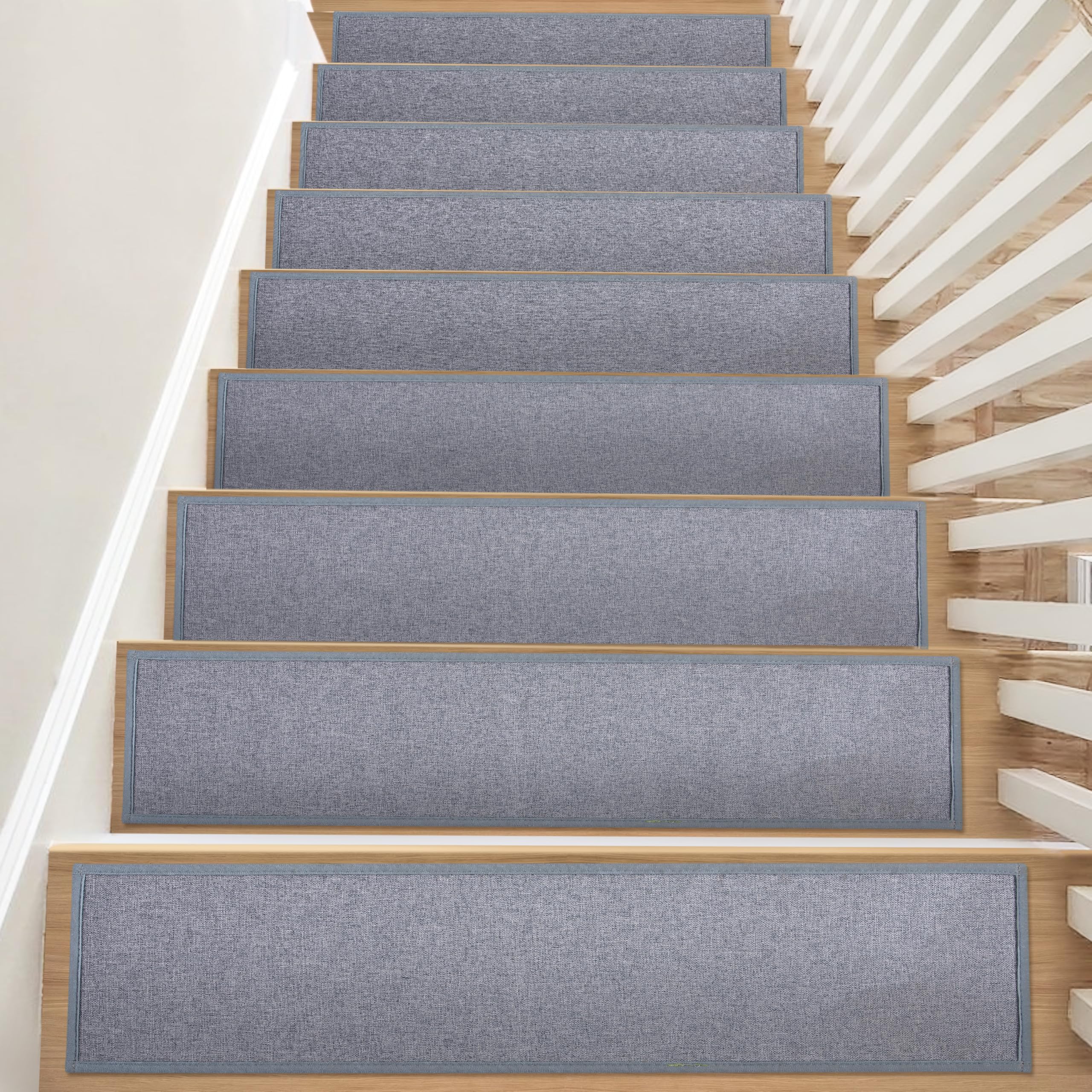 Alfombra antideslizante para escaleras con tejido suave protector para niños y mascotas