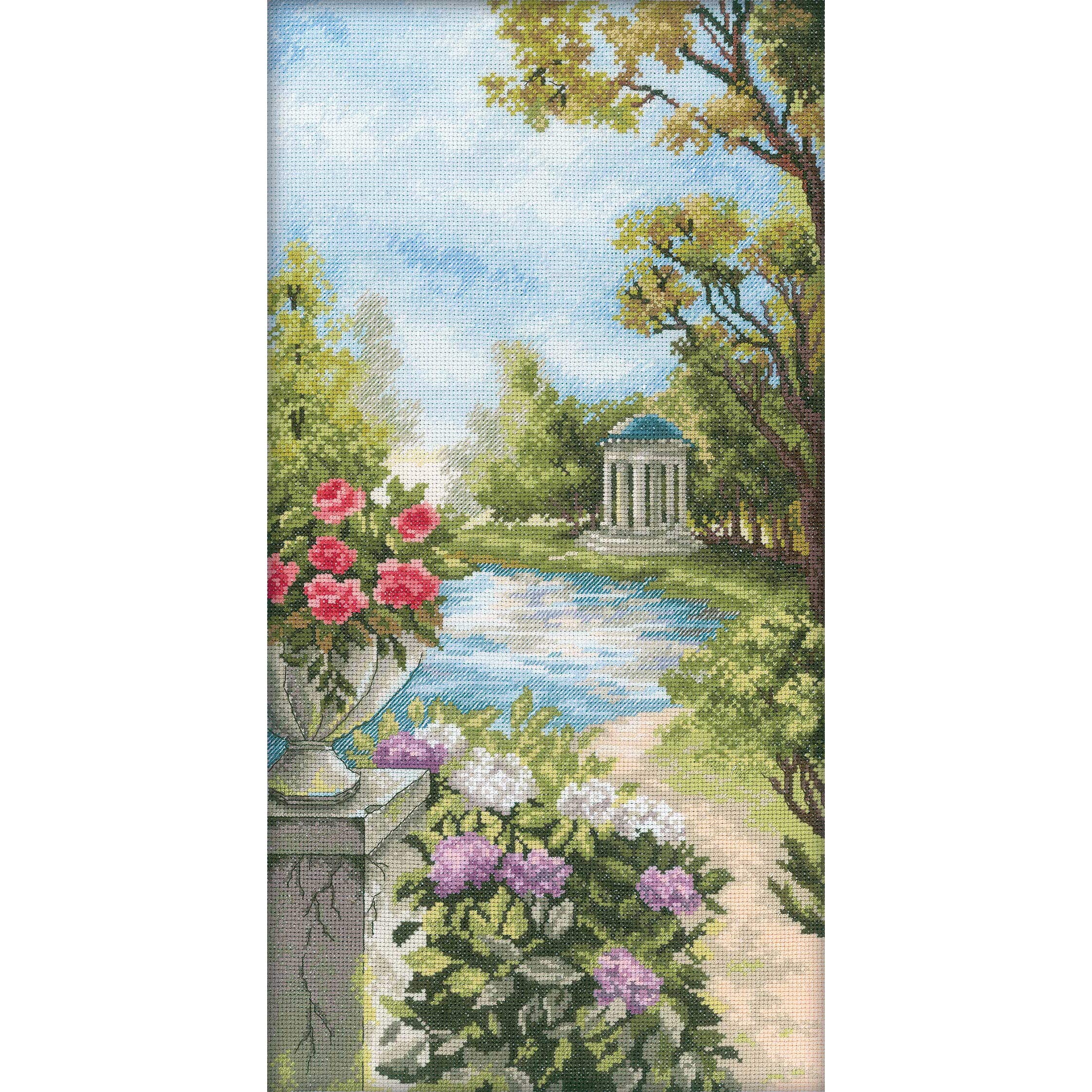 RTO M233 Zestaw do haftu krzyżykowego w domu na wodzie letni bawełniany wielokolorowy 24 x 47 cm