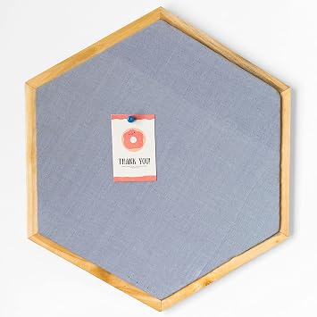 IVEI Hexagon Shaped Combination Board with Magnet Board, Pin Board & Whiteboard - Set of 2 - Grey - Innovative Organizer for Kids and Adults with Magnets to Do Boards Gift for Home, Office, School