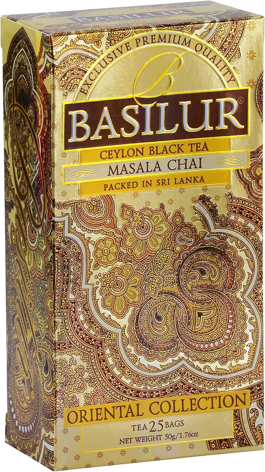 Basilur "Masala Chai" Orintal Tea collection,Ceylon Black tea 25 Count String & Tag
