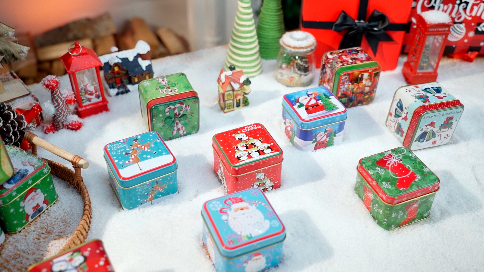 MV% クリスマスBOXセット Amazon.com: Lallisa 24 Pcs Christmas Cookie Tins with Lids 12