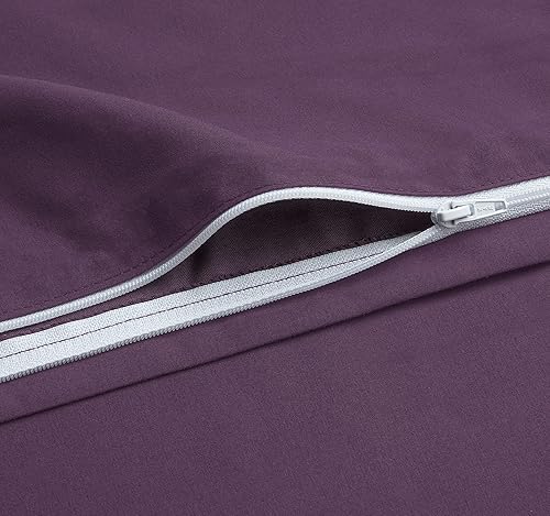 Miniatura 3 de Chanasya Juego de funda de edredón sólida de alta calidad, funda de edredón (90 x 90 pulgadas) y 2 fundas de almohada (20 x 26 pulgadas), juego de 3