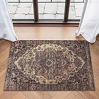 Vista 68 de Bloom Rugs Alfombra de pasillo lavable antideslizante de 7 pies – Beige/Gris Camino tradicional para entrada, pasillo, baño y cocina