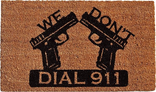 Calloway Mills 121511729 Dial 911 Doormat, 17" x 29", Natural/Black