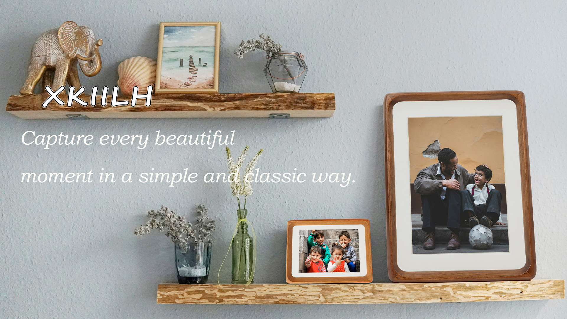 Amazon.com - XKIILH 8x10 Picture Frames Teak Solid Wood with Real