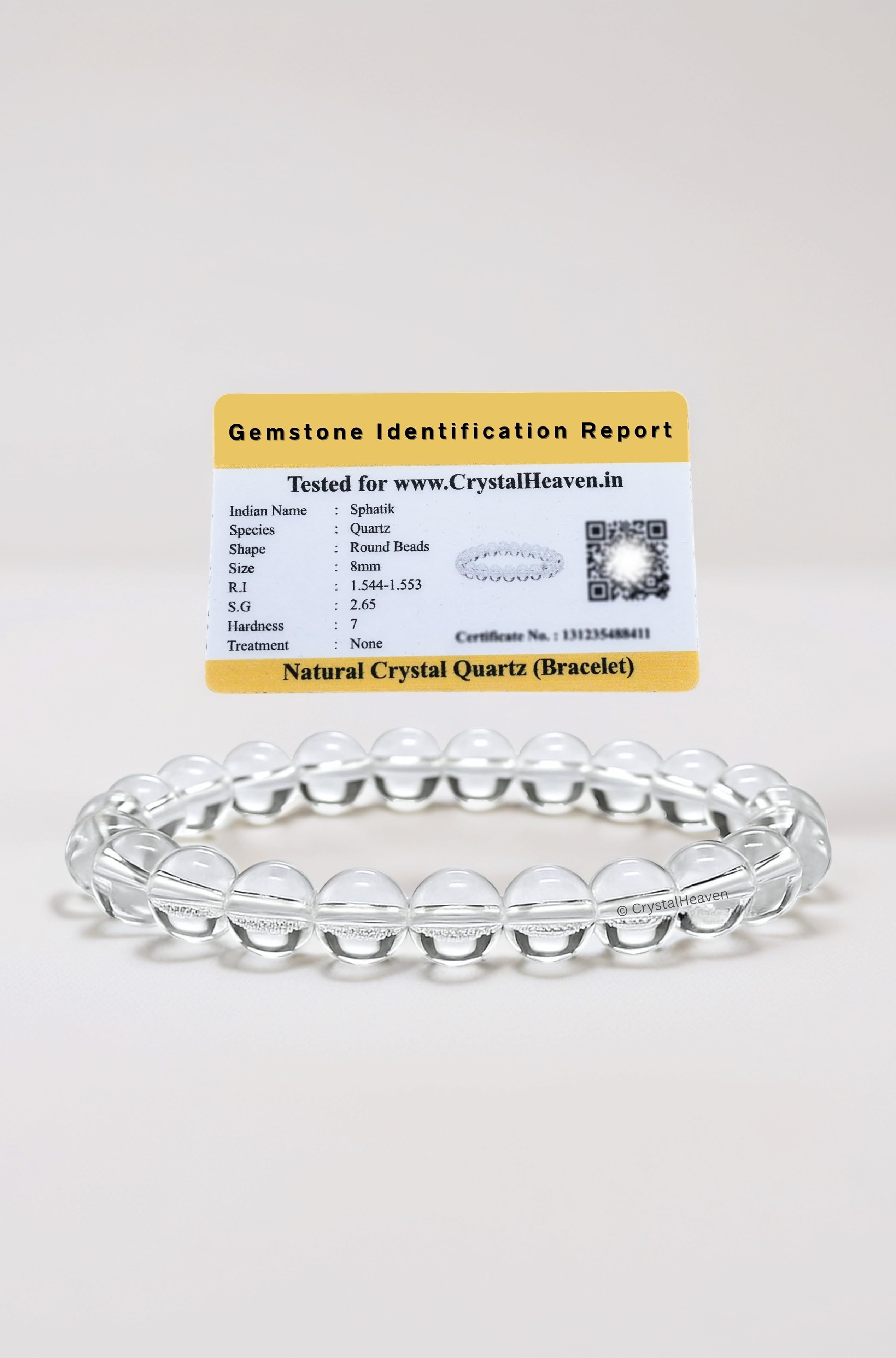 Certified Crystal Bracelet for Women Men with Healing Crystal and Reiki Stone - Original Authentic Elastic Beaded Bracelet for Money, Success & Positive Energy