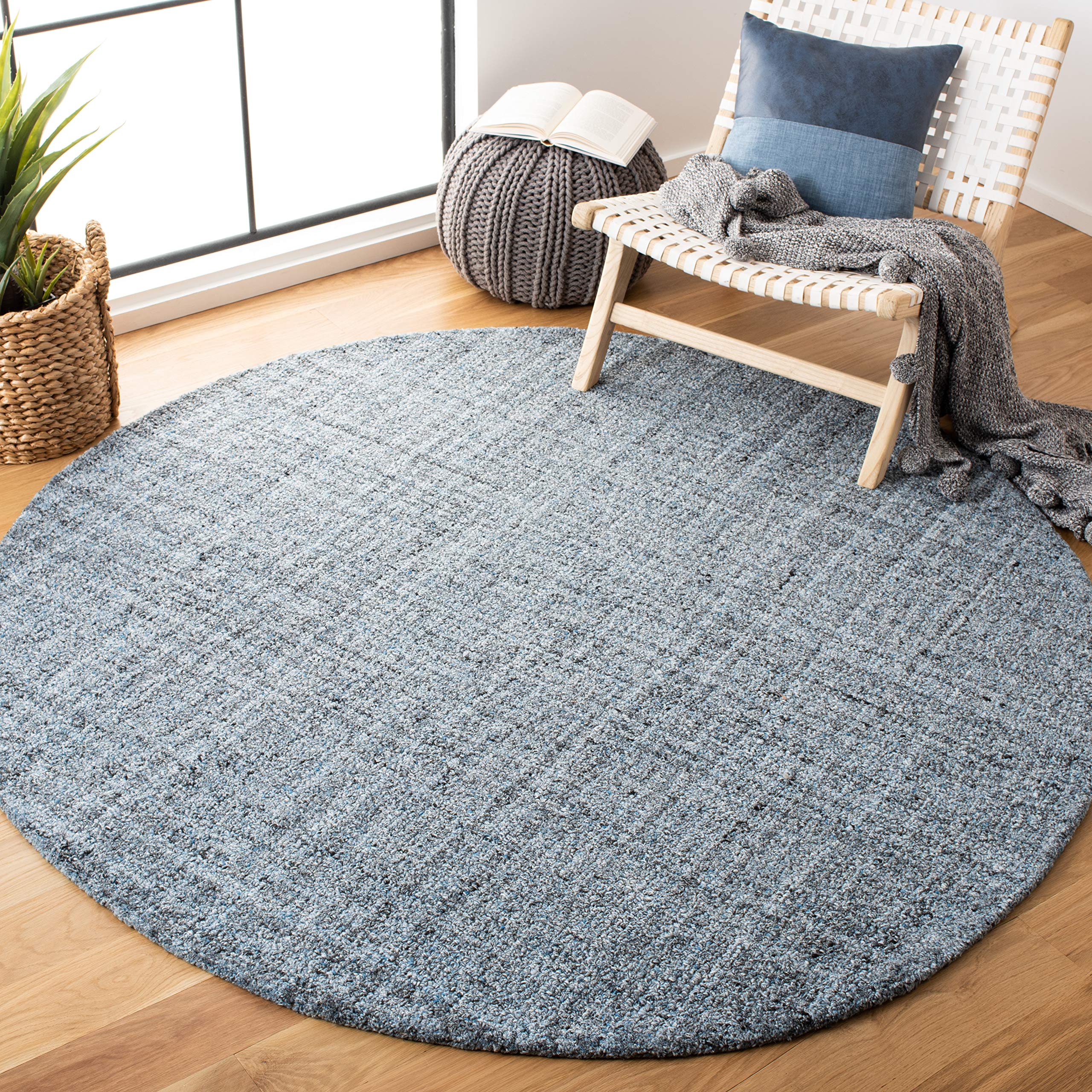 Amazon.com: SAFAVIEH Abstract Collection Area Rug - 6' Round, Blue
