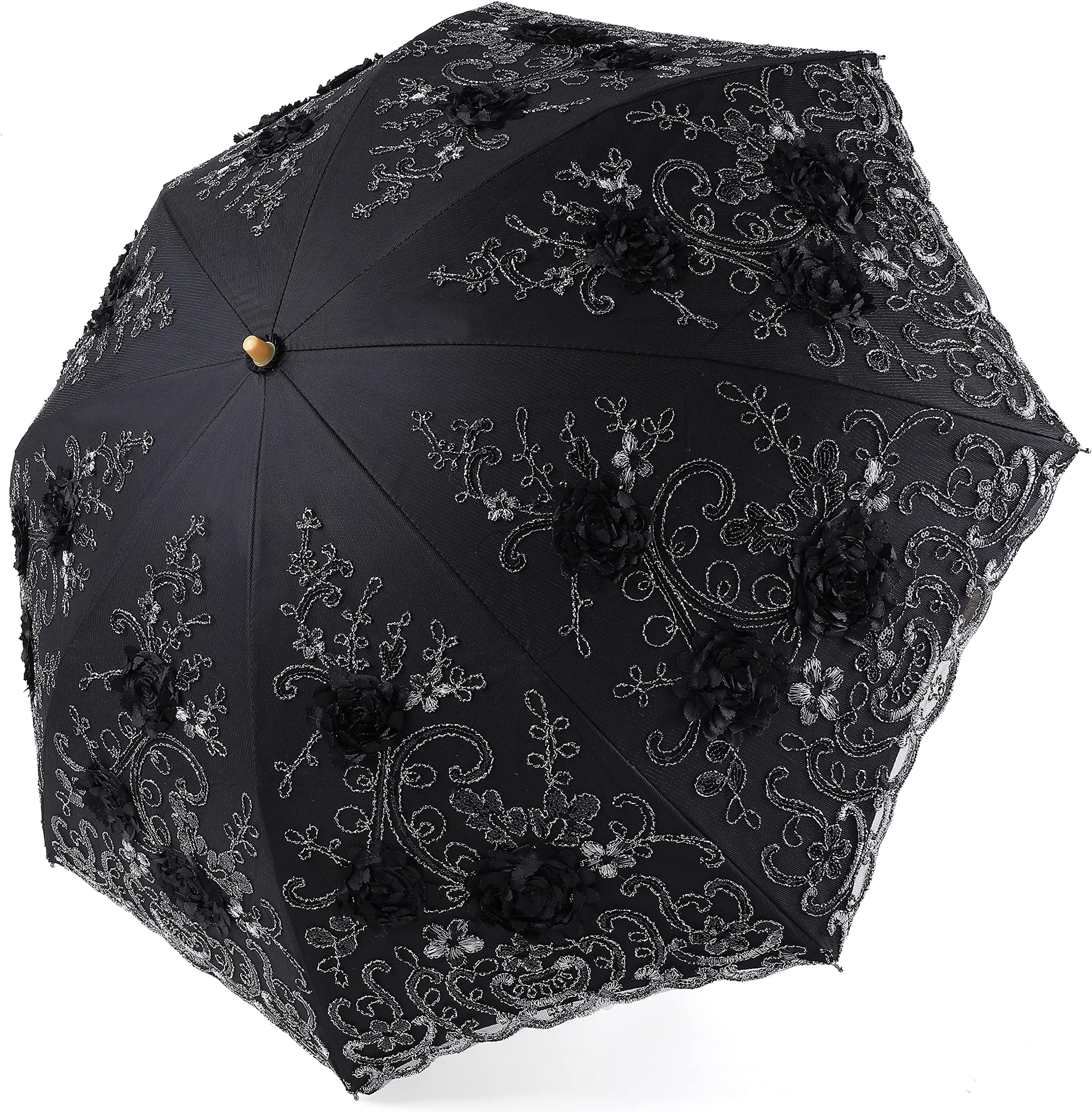 BABEYOND Lace Parasol Ultraviolet-Proof Folding Umbrella UPF50+ Embroidery