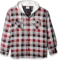Vista 1 de Wrangler Authentics - Chaqueta estilo camisa, de franela, acolchada, con capucha, para hombre, de manga larga