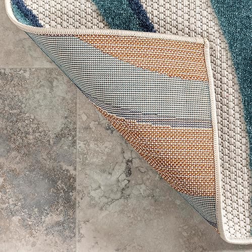 Miniatura 3 de nuLOOM Ashley - Alfombra abstracta de 5 x 8 pies para interiores y exteriores, para sala de estar, patio, terraza, porche frontal, cocina, color