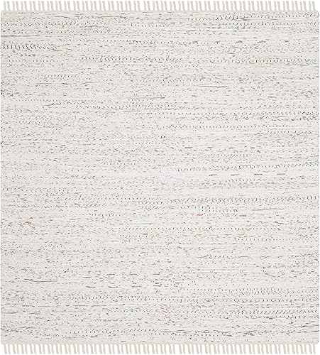 Miniatura 6 de SAFAVIEH, colección Rag Rug - Alfombra bohemia de 2 pies, 3 pulgadas x 6 pies, amarilla y multicolor, hecha a mano, de algodón a rayas, para zonas