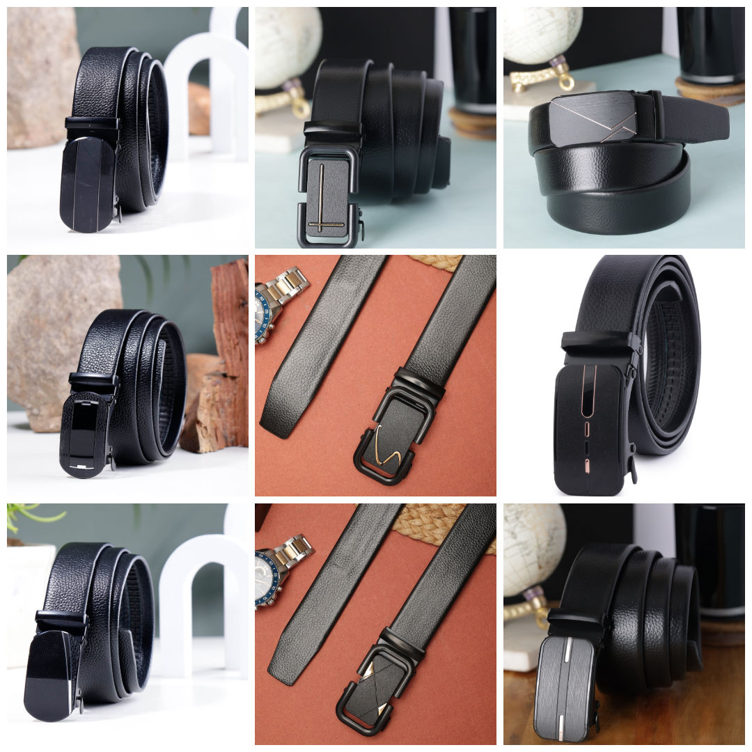 Buy ZEVORA Men's Casual,Formal Leather Auto Lock Buckle Belt at