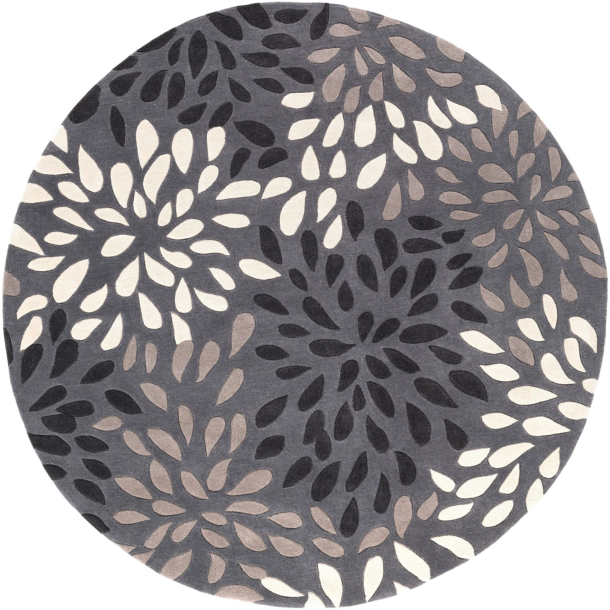 Fida Arts Hand Tufted Wool Area Rug (5 x 5, Gray)