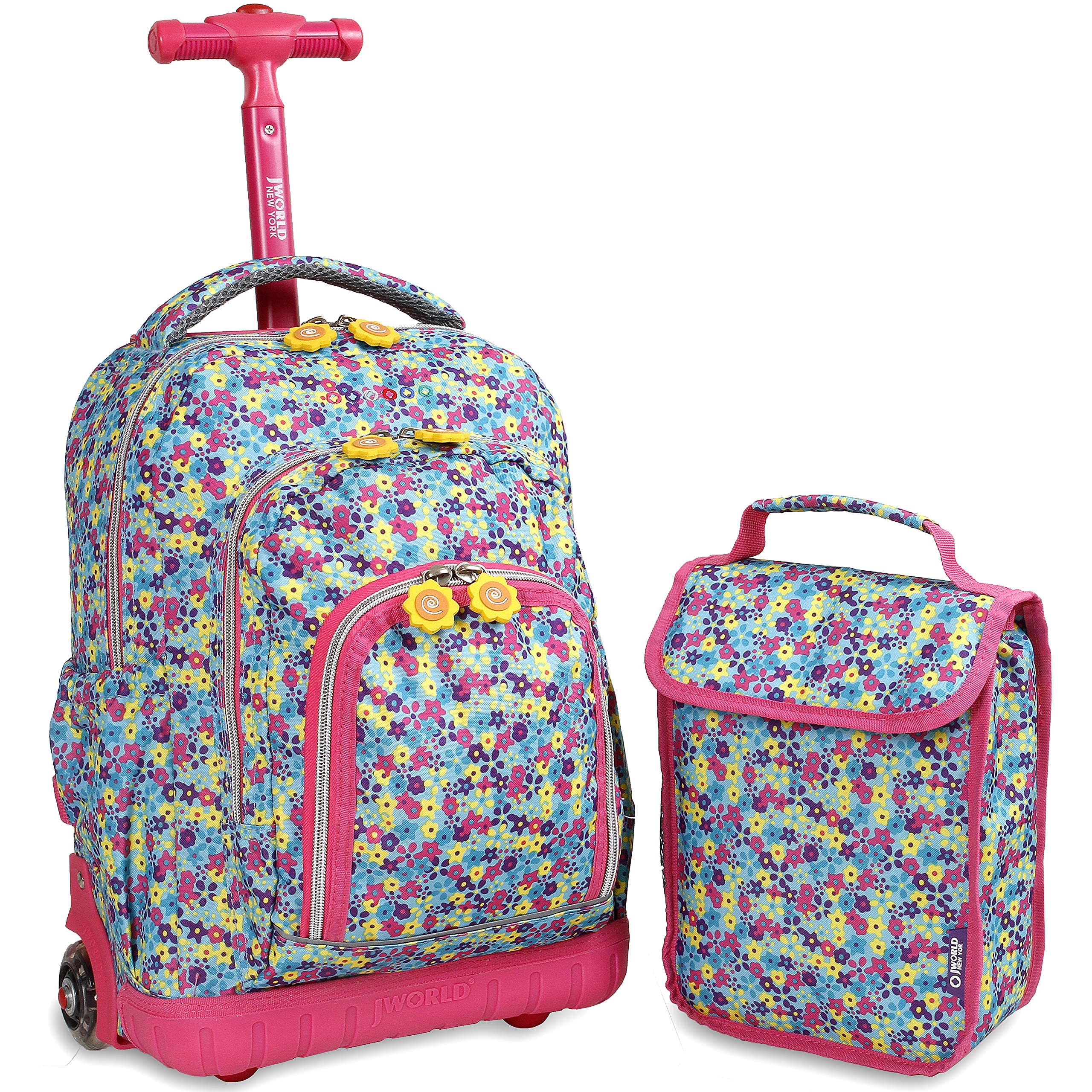 Buy J World New York Luggage LOLLIPOP Kids'Rolling Backpack with Sparkling Wheel