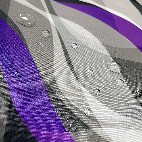 Miniatura 7 de Juego de 2 fundas de almohada modernas de líneas geométricas negras y moradas para sala de estar, sofá, decoración del hogar, arte abstracto, fundas