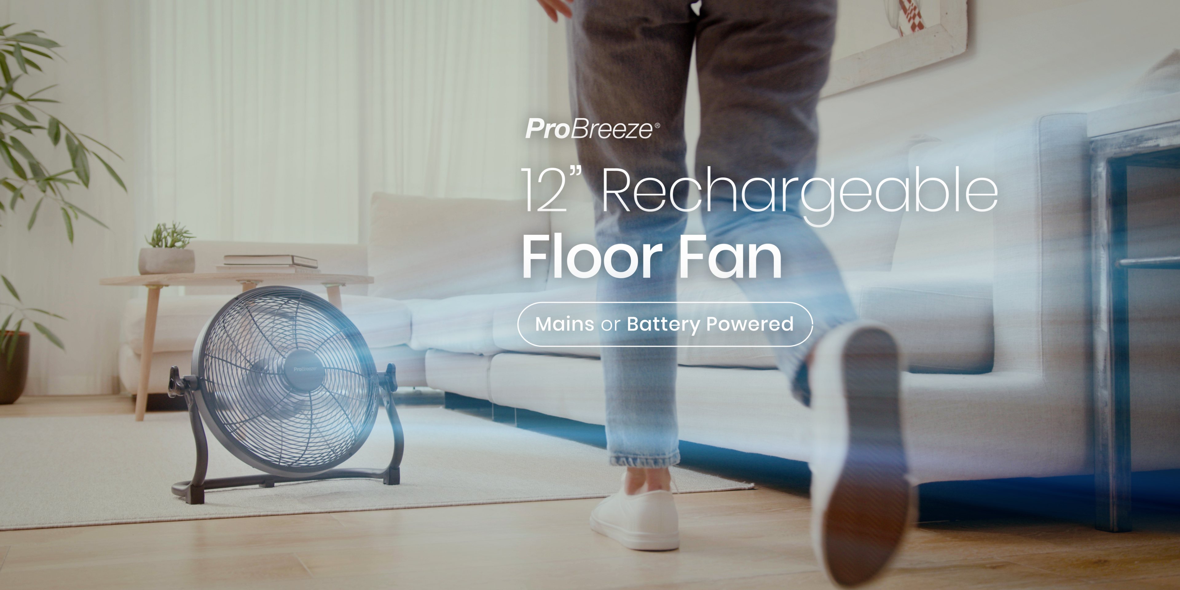 Ventilatore Da Pavimento Breeze 41cm - 3 Velocità, Design Retrò In Acciaio - Foto 6