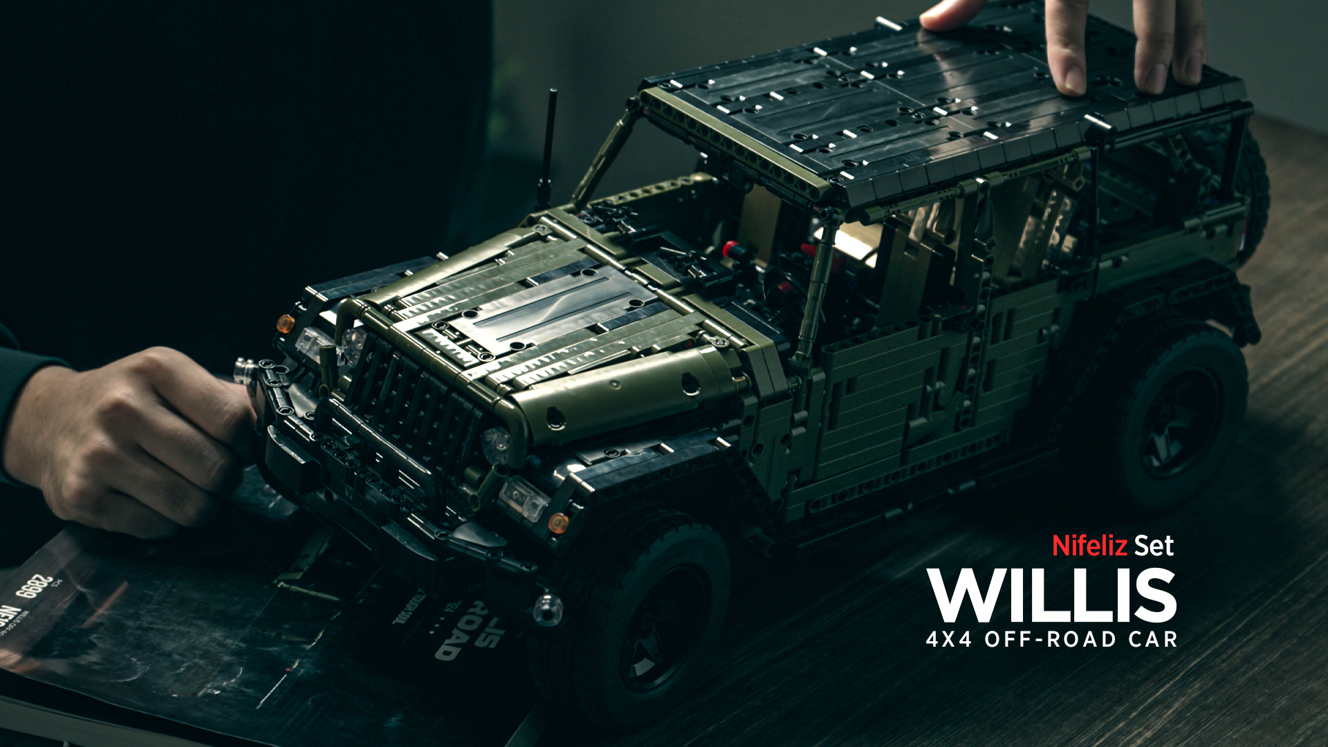 Amazon.com: Nifeliz Willis 4x4 Off-Road Car Building Set, Military