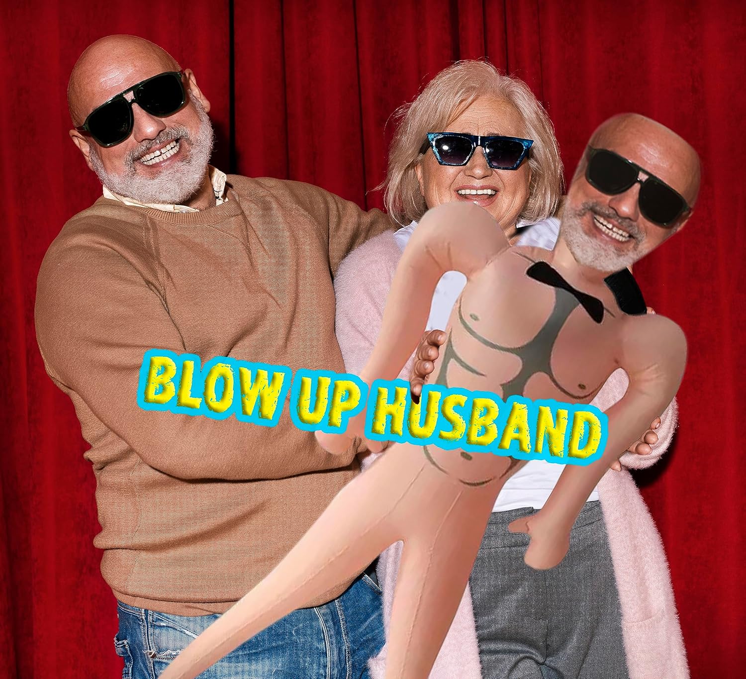 Personalized Face Blow Up Man Doll: Bachelorette Party Decorations Inflatable Doll, Funny & Naughty Bachelorette Party Favors, Blow Up Games & Gifts - Let's Go Girls Bachelorette Party Essentials