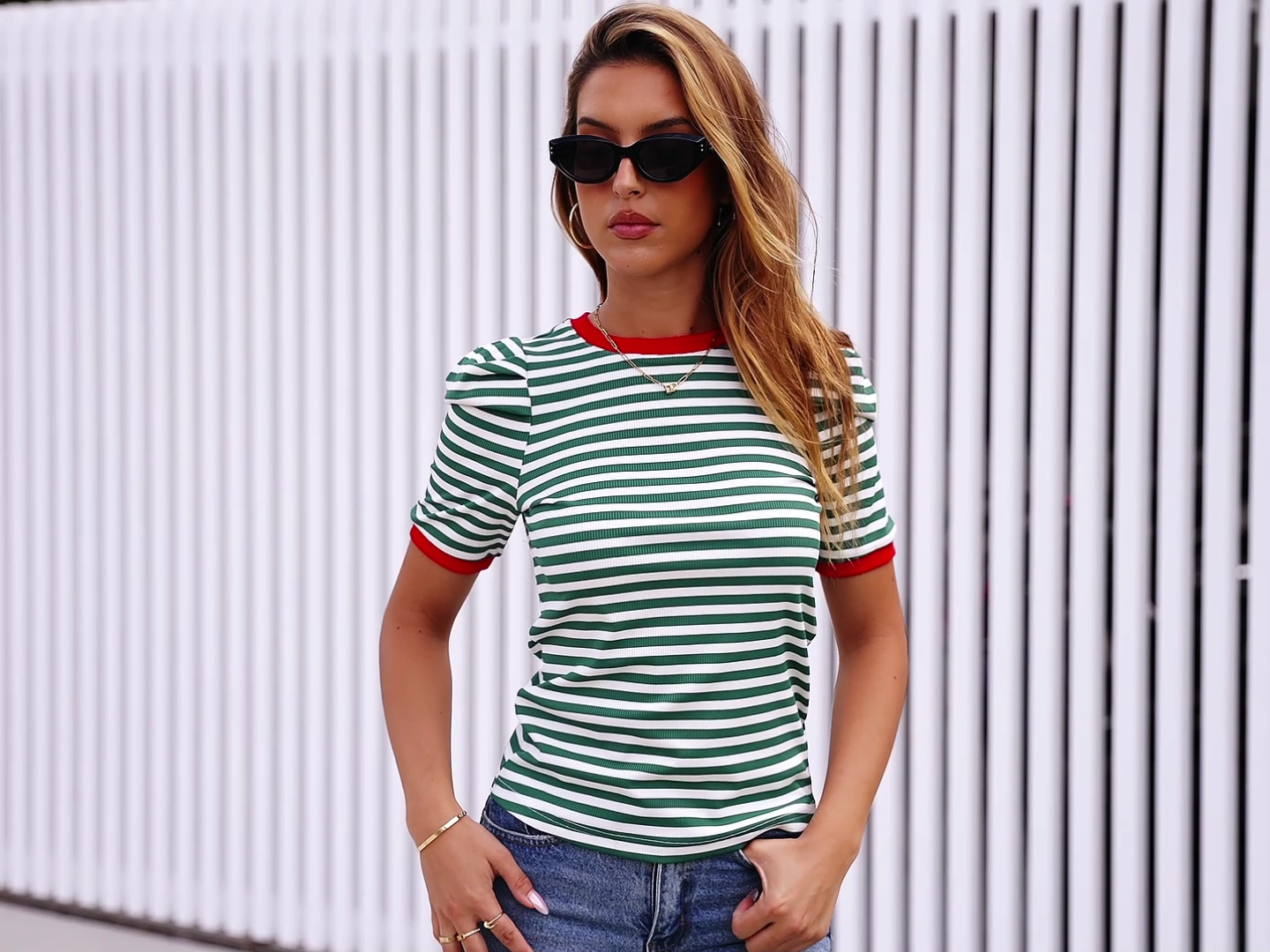 PRETTYGARDEN Womens Puff Short Sleeve Summer Tops 2026 Casual