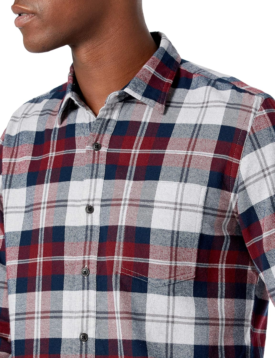 Amazon Essentials Men's Flannel Shirts Long Sleeve, Slim-Fit Button Down Plaid - Image 5