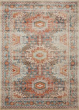 Loloi Jocelyn Collection JOC-03 Mist/Multi 7'-10 x 10' .38 Thick Area Rug