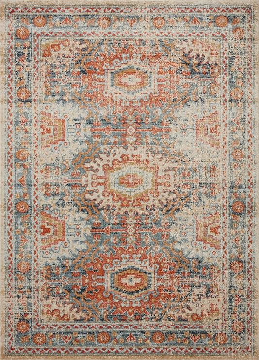 Loloi Jocelyn Collection JOC-03 Mist/Multi 7'-10 x 10' .38 Thick Area Rug