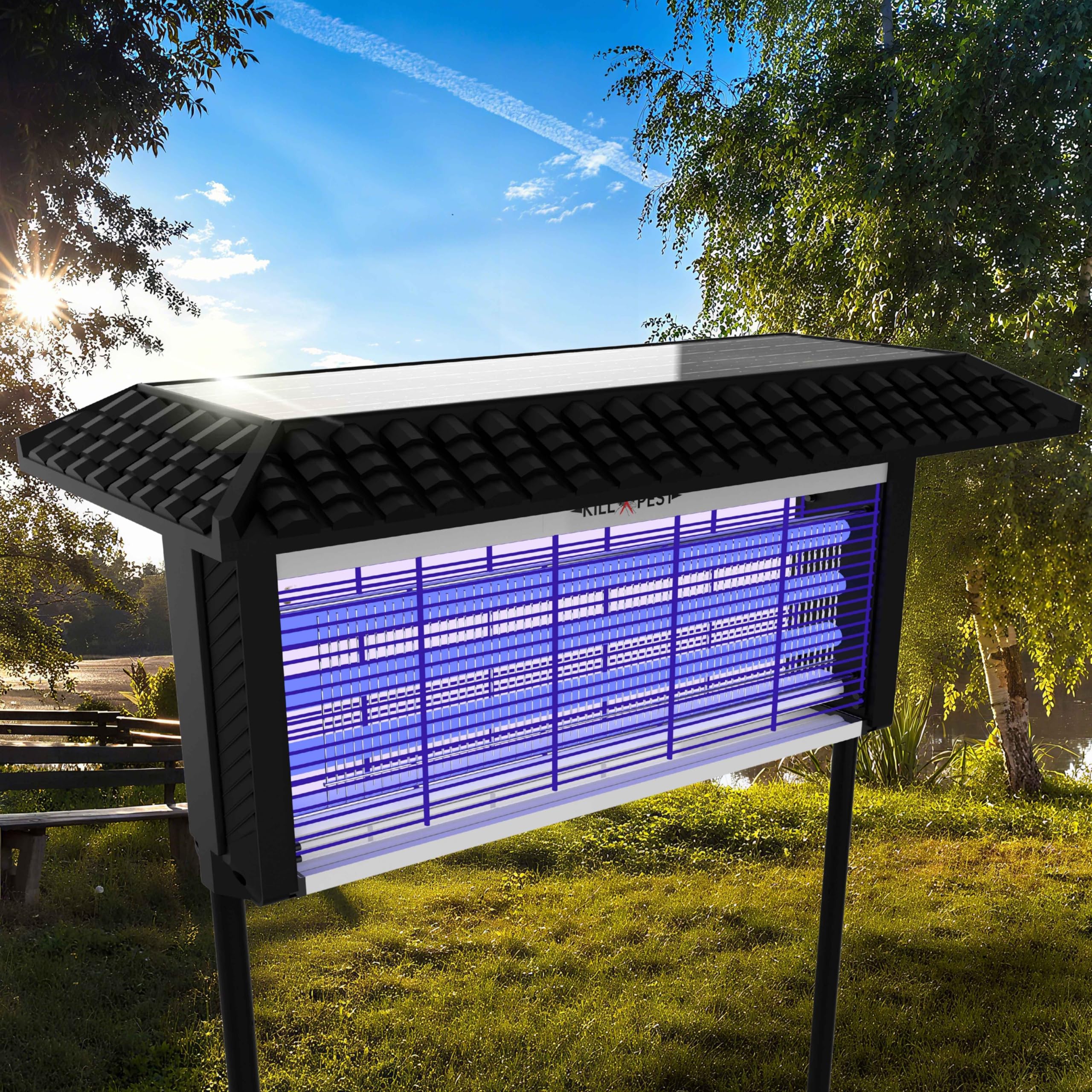 Amazon.com : ZETAWALE Solar Powered Bug Zapper Outdoor, 4500V