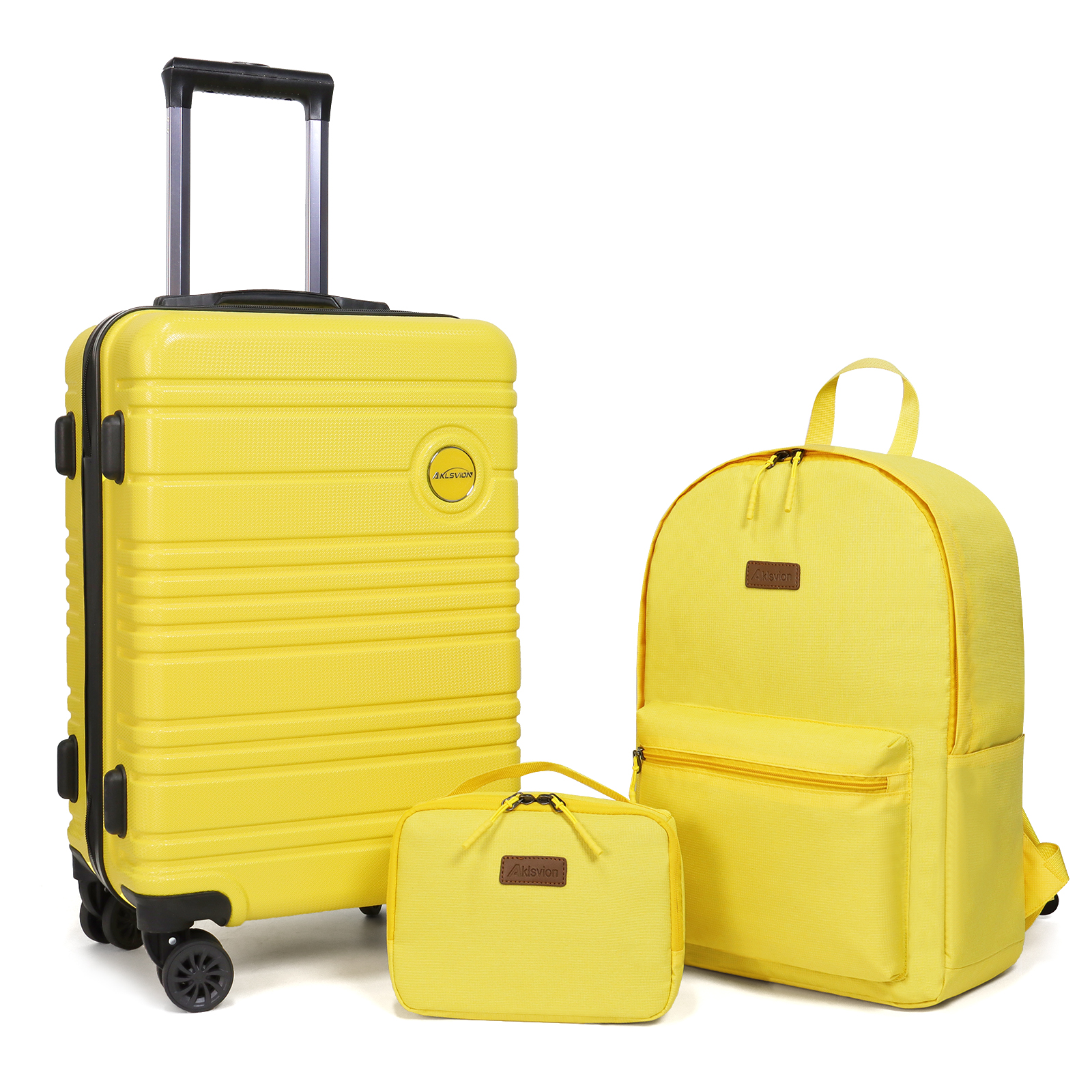 Amazon.com | Aklsvion ABS+PC Carry on Luggage set with backpack 3