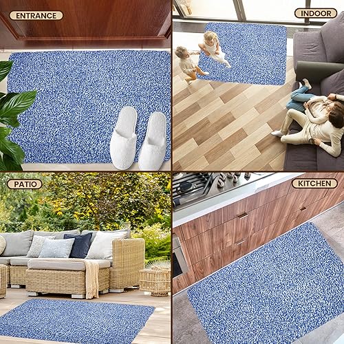 Miniatura 7 de Tapete de microfibra de alta calidad para interiores, tapete lavable de 36 x 72 pulgadas, antideslizante, impermeable, súper absorbente, tapete de