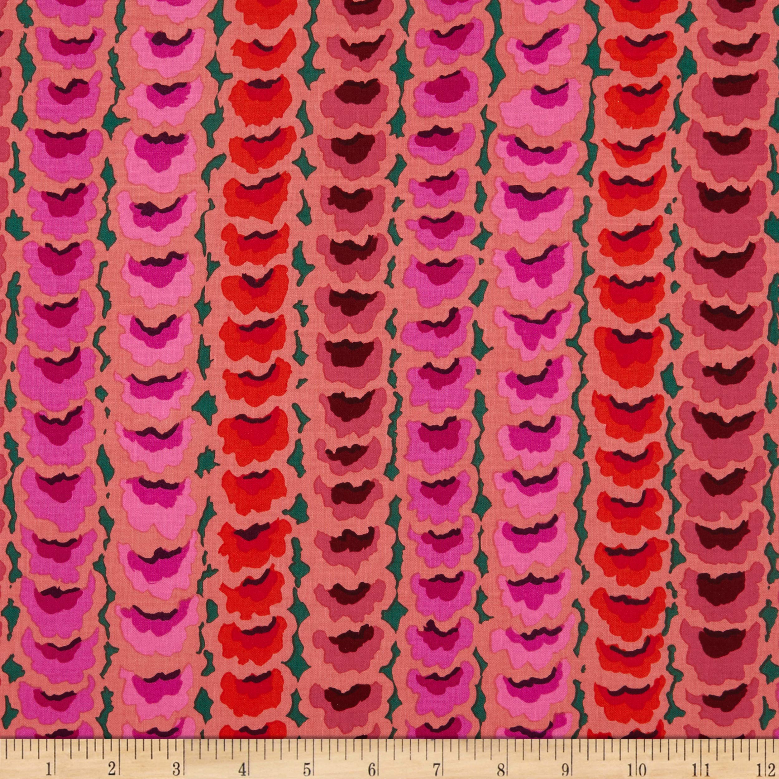 Kaffe Fassett Collective 2021 Garlands Red, Fabric by the Yard