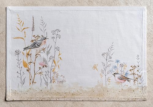 Miniatura 2 de Maison d' Hermine Juego de 4 manteles individuales de tela, 100% algodón, decorativos, lavables, para mesa de Pascua, para cocina, fiesta, boda,