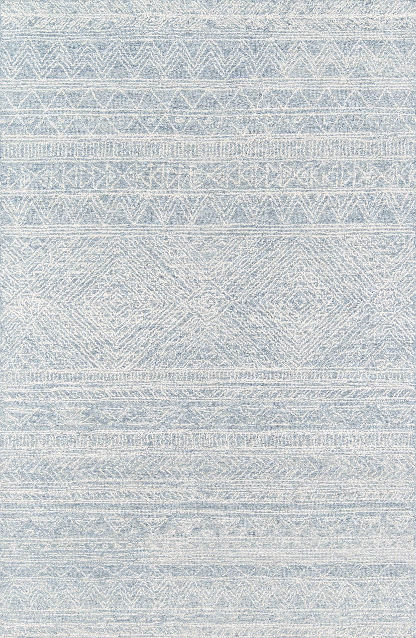 Mallorca Light Blue Area Rug Area Rug, 2' x 3' Sized Rug for Entry Way, Bathroom, and Kitchen