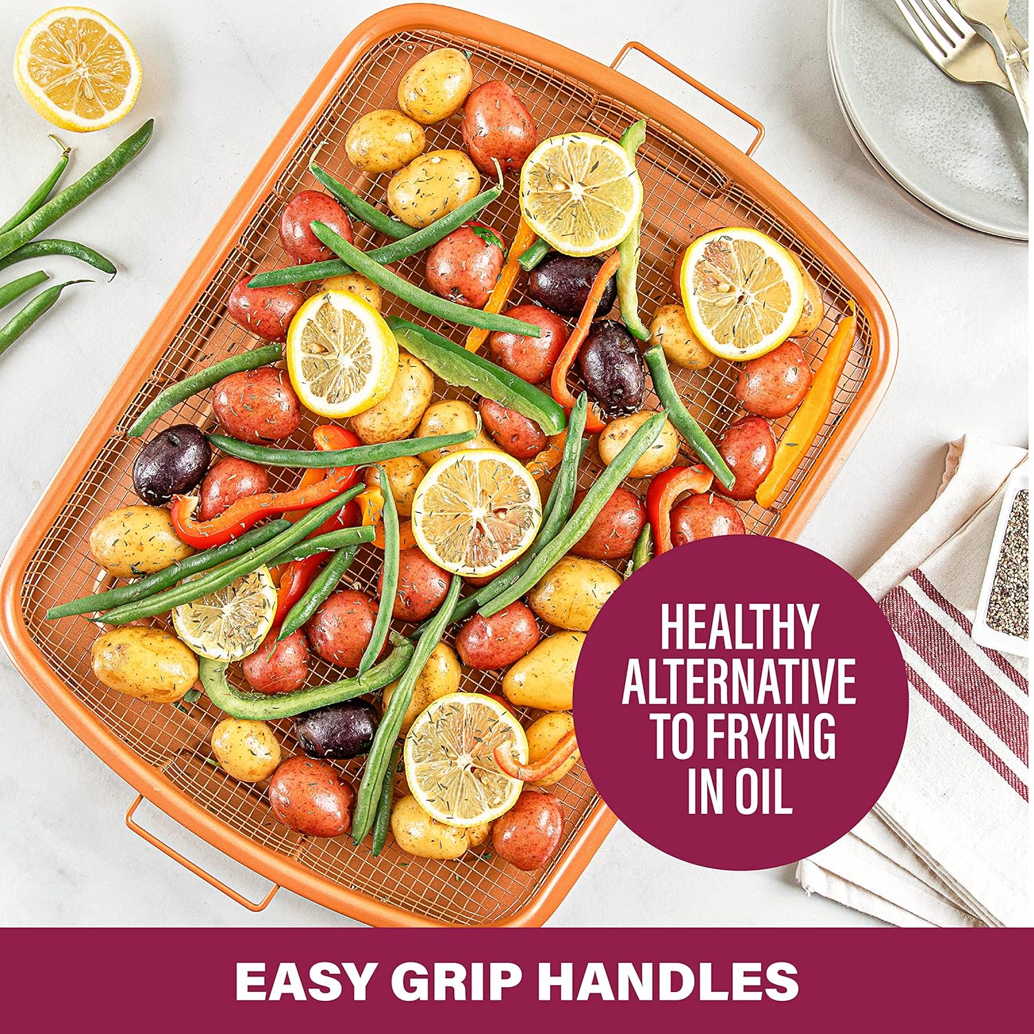 Gotham Steel Crisper for Healthier Cooking