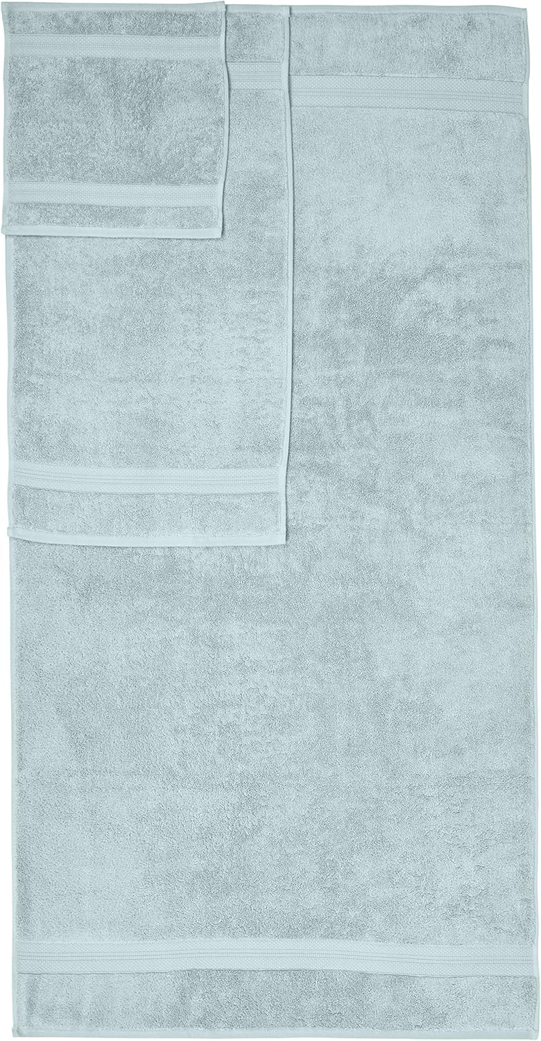  Brand – Pinzon 6 Piece Pima Cotton Bath Towel Set - Spa Blue: Home & Kitchen