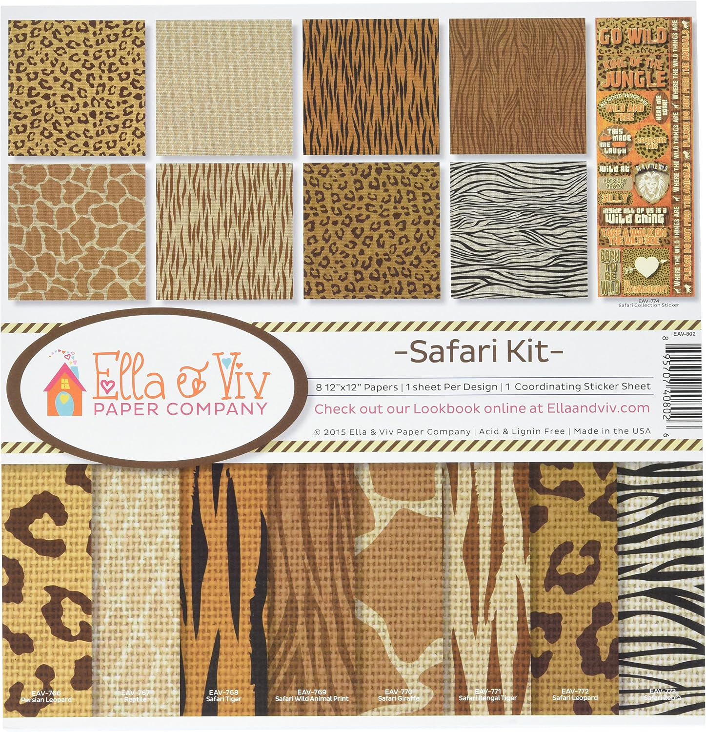 Reminisce EAV-802 Safari Scrapbook Collection Kit
