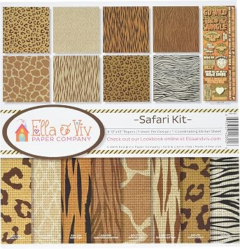 Reminisce EAV-802 Safari Scrapbook Collection Kit