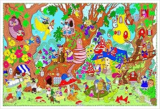 Stuff2Color Gnome Home - Giant Coloring Poster [32.5x22 Inches] - Great for Family Time, Adults, Kids, Classrooms, Care Facilities and Group Activities - 1 Pack
