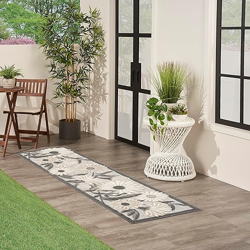 Miniatura 2 de Nourison Aloha - Alfombra beige de 2 x 6 pies, fácil limpieza, no se desprende, para dormitorio, sala de estar, comedor y cocina (6 pies de corredor)