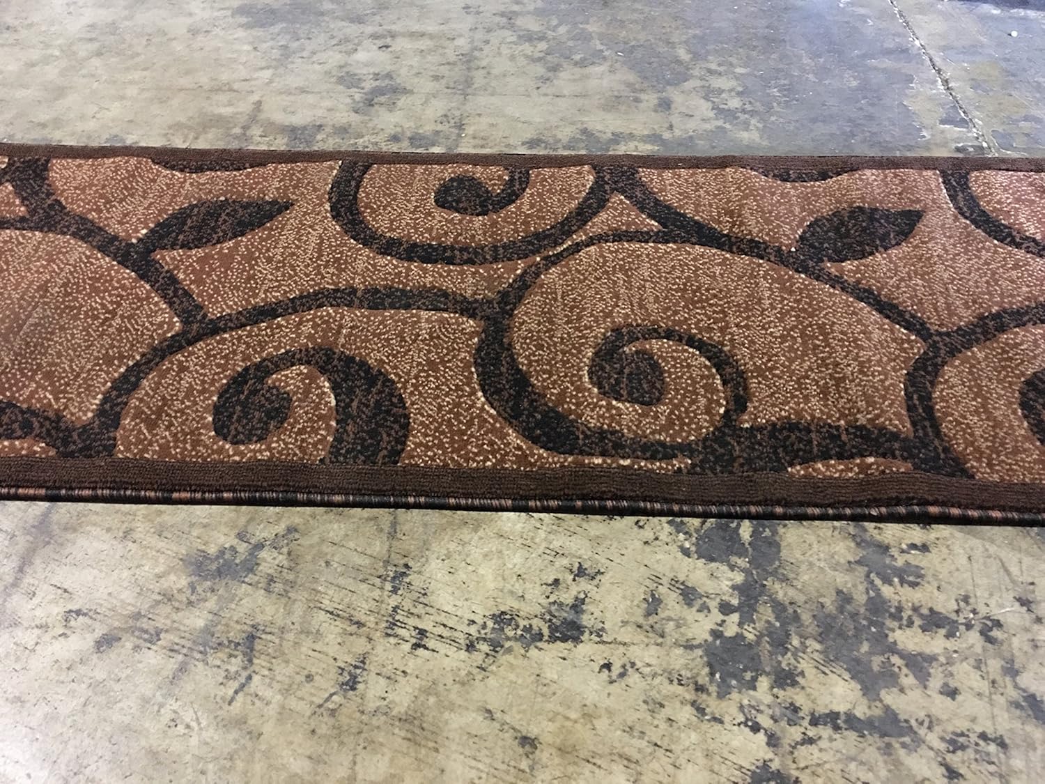 Modern Runner Area Rug Dark Brown & Black Americana Carpet King Design 154 Americana (2 feet X 7 feet 3 inch ) : Home & Kitchen