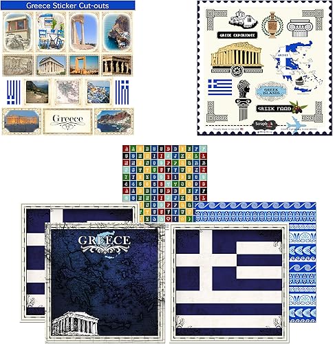 Scrapbook Customs 17508 - Kit de álbum de recortes temáticos y adhesivos Grecia Sightseeing