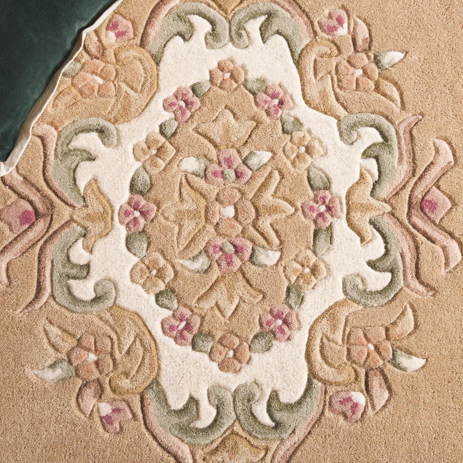 SAFAVIEH Aubusson Collection Area Rug - 2'3" x 8' Runner, Beige/Ivory, Geometric Design, Ideal for High Traffic Areas in Living Room, Bedroom, Dining (AUB301B) image 5
