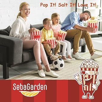 Seba Garden Popping Corn Kernels 2 kg, GMO FREE, Ziplock Bag Strong resealable Popcorn from Argentina
