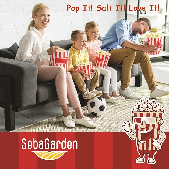 Seba Garden Popping Corn Kernels 2 kg, GMO FREE, Ziplock Bag Strong resealable Popcorn from Argentina