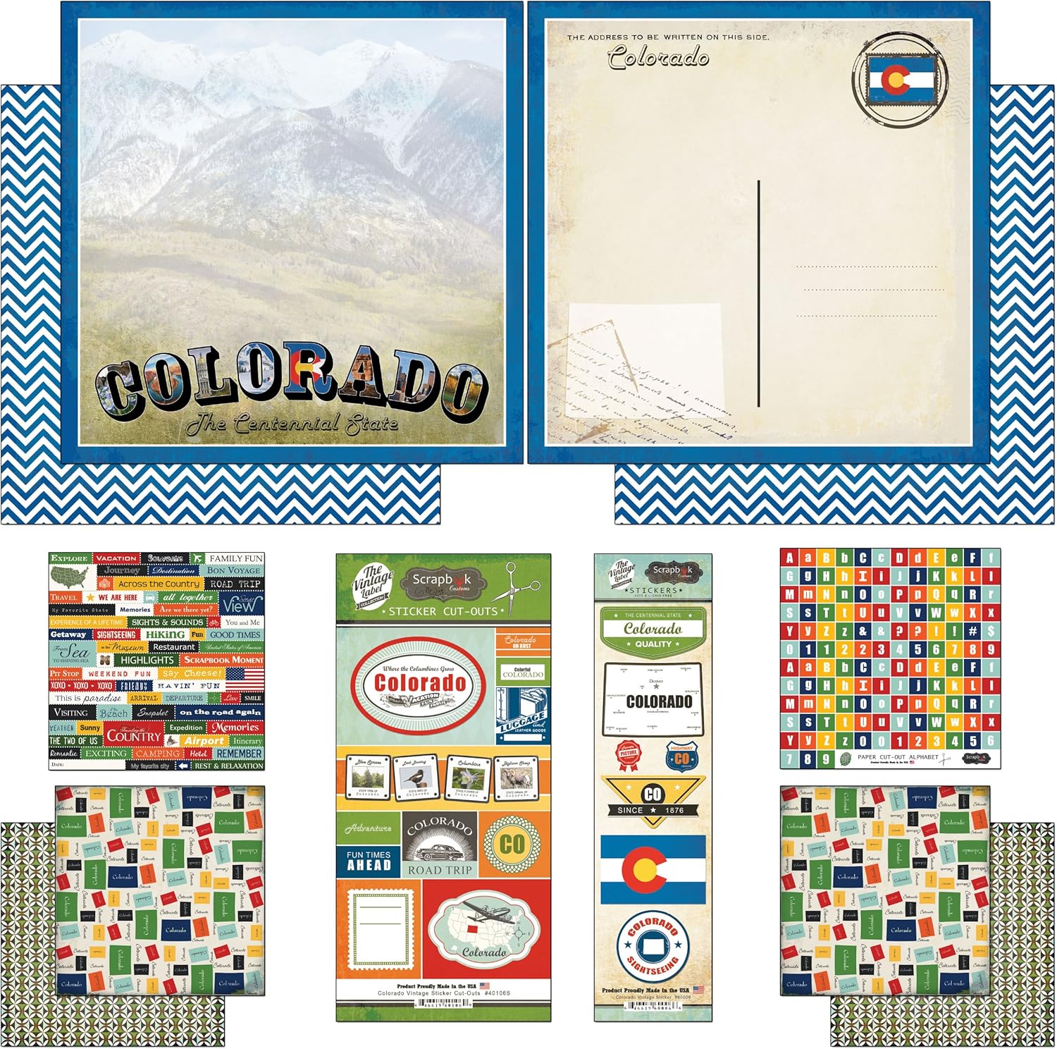 Scrapbook Customs Themed Paper and Stickers Scrapbook Kit