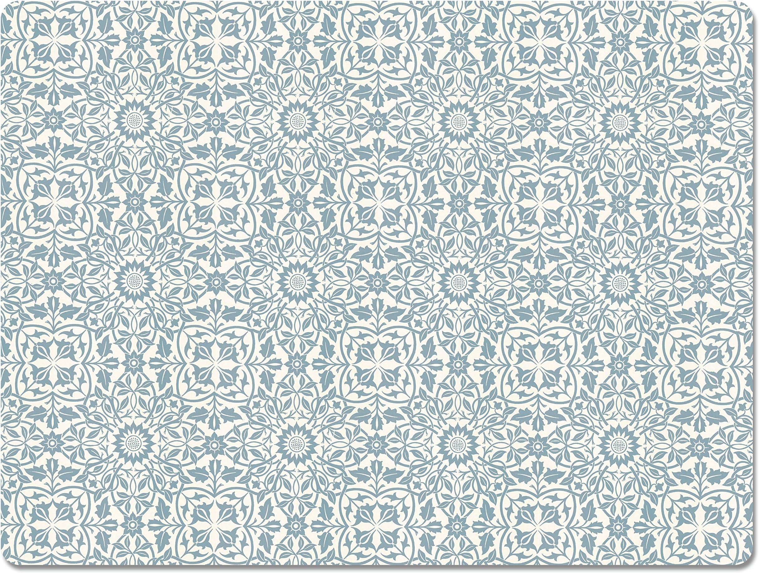 Hadley Table William Blue and White Hard Placemats Set of 4